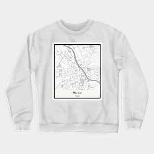 Map of Warsaw - Poland Crewneck Sweatshirt